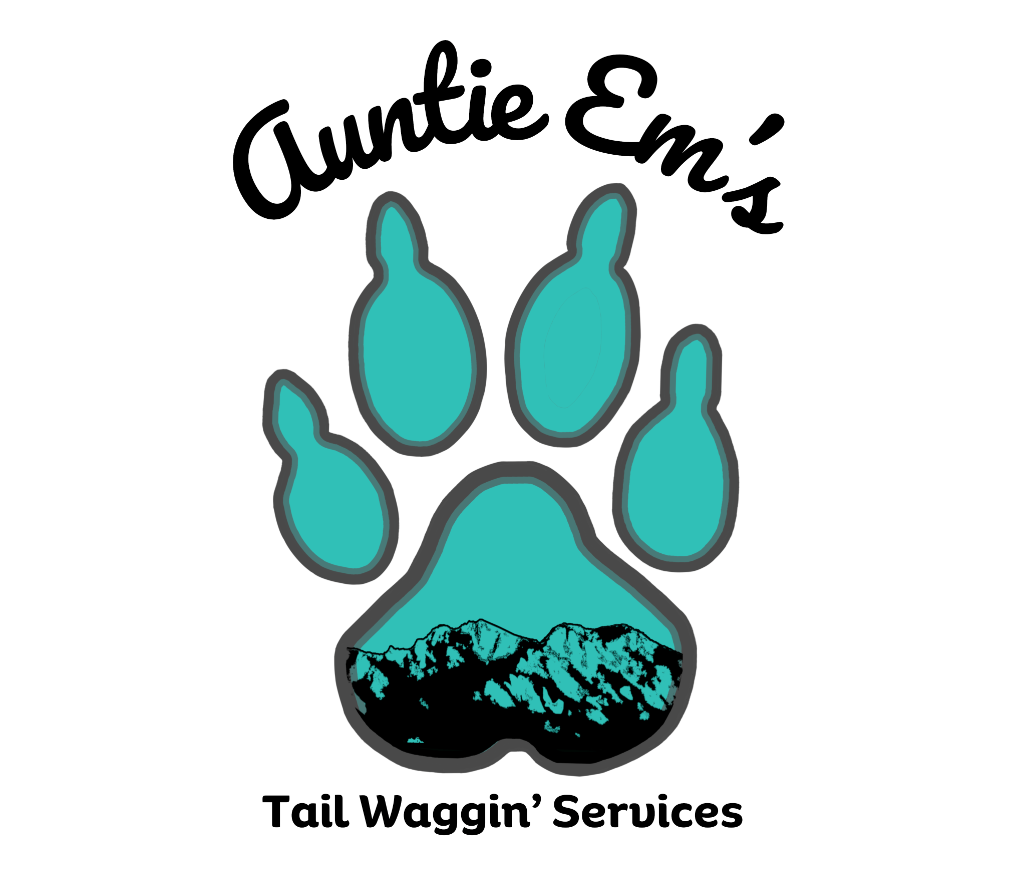 Auntie Em's Tail Waggin’ Services Logo