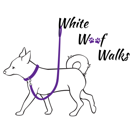 White Woof Walks Logo