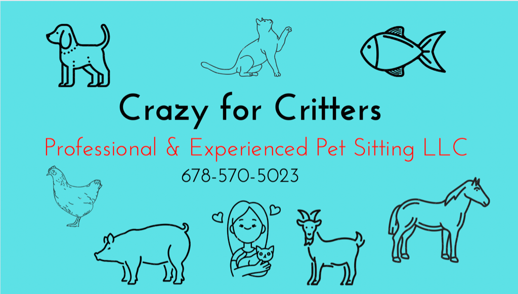 Crazy for Critters Professional & Experienced Pet Sitting Logo