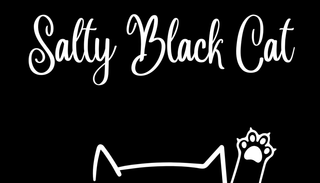 Salty Black Cat Pet Care Logo