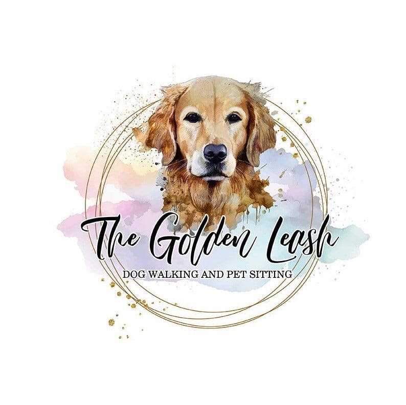 The Golden Leash Dog Walking and Pet Sitting Logo